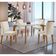 Conjunto Mesa Liz 120cm Com Vidro Cp 4 Cadeiras Athenas Moderna Veludo Creme Off White Imbuia