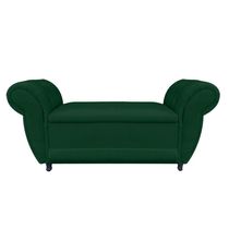 Recamier com Baú Grécia 195cm Suede Verde