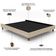 Cabeceira Casal Nilo 195cm Com Cama Pés Madeira Suném P05 Linho Bege - Lyam Decor