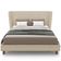Cabeceira Casal Nilo 195cm Com Cama Pés Madeira Suném P05 Linho Bege - Lyam Decor