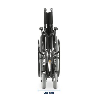 Cadeira de Rodas Aço Dobrável até 120 Kg Tamanho 40 D400 Dellamed Preto