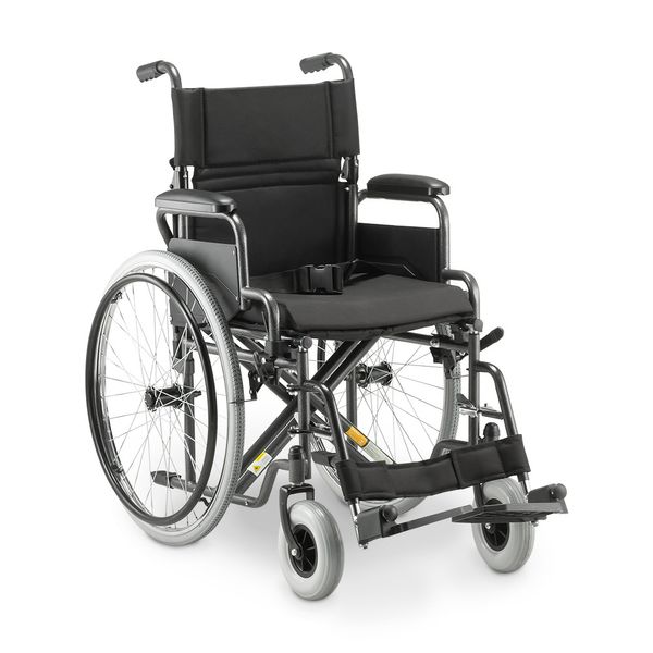 Cadeira de Rodas Aço Dobrável 120 Kg Tamanho 40 D400 Dellamed Preto