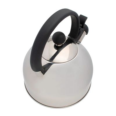 Chaleira Inox Cromado Com Apito 2 Litros Mimo Style Bule De Chá Para Ferver Água Jarra Portátil Com Alça