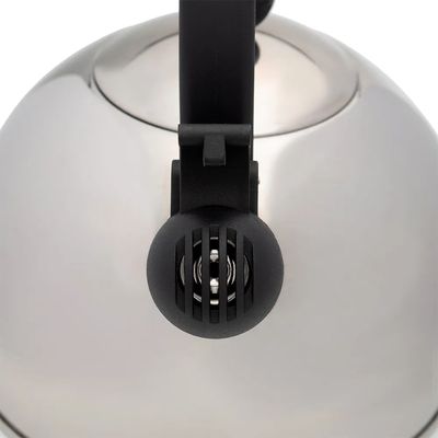 Chaleira Inox Cromado Com Apito 2 Litros Mimo Style Bule De Chá Para Ferver Água Jarra Portátil Com Alça