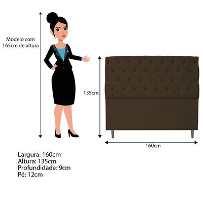 Kit Cabeceira e Calçadeira Liverpool 160cm Queen Suede