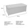 Calçadeira Copenhague 195cm King Size Suede Branco Adj Decor