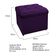Calçadeira Copenhague 90cm Solteiro Suede Roxo Adj Decor