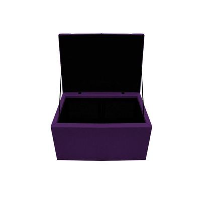 Calçadeira Copenhague 90cm Solteiro Suede Roxo Adj Decor