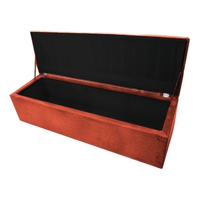 Calçadeira Munique 195cm King Size Suede Terracota Adj Decor