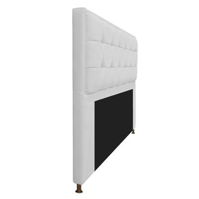 Kit Cabeceira e Calçadeira Copenhague 195cm King Size Branco
