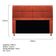 Cabeceira Munique 140cm Casal Suede Terracota Adj Decor