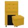 Kit Cabeceira Calçadeira Copenhague Solteiro Suede Amarelo
