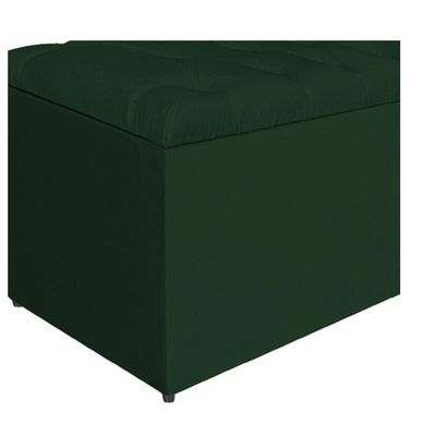 Calçadeira Estofada Liverpool 195 cm King Size Suede Verde