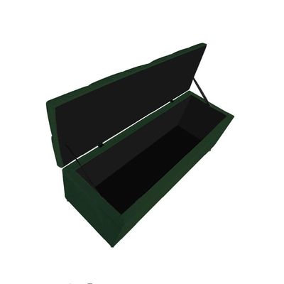 Calçadeira Estofada Liverpool 195 cm King Size Suede Verde