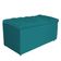 Calçadeira Estofada Liverpool 90cm Solteiro Suede Azul Turquesa