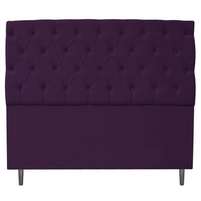Kit Cabeceira e Calçadeira Liverpool 195 Cm King Size Roxo