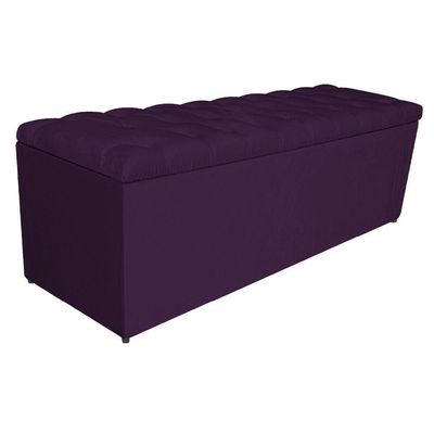 Kit Cabeceira e Calçadeira Liverpool 195 Cm King Size Roxo