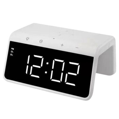 Carregador Indução + Relógio Despertador (branco)