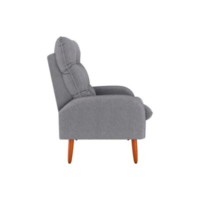 Poltrona Para Descanço Confortável Premium Nantes Matrix Boucle Cinza