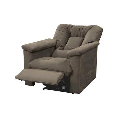 Poltrona Do Papai Eletrica Super Luxo Com Controle Remoto Porshe Matrix Veludo Capuccino