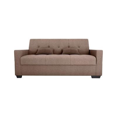 Sofá Cama 3 Lugares Reclinável Casal Premium 2,03 Larg Lavinia Matrix Boucle Marrom
