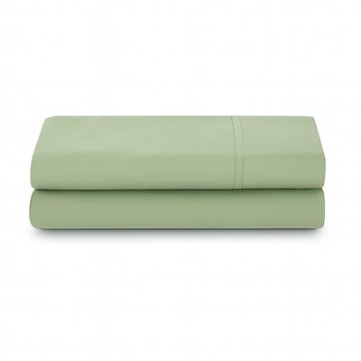 Lençol De Cima Avulso Minimal Liso King 01 Peça Malha 100% Algodão - Verde