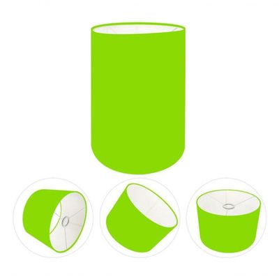 Cúpula Abajur E Luminária Cilíndrica Vivare Cp-7003 ø15x20cm - Bocal Nacional Verde-limão