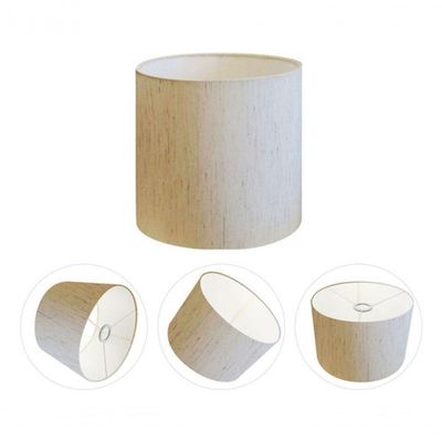 Cúpula Abajur E Luminária Cilíndrica Vivare Cp-7005 ø18x18cm - Bocal Nacional Linho Bege
