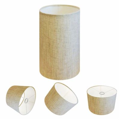 Cúpula Abajur Cilíndrica Cp-7002 ø13x30cm Rustico Bege