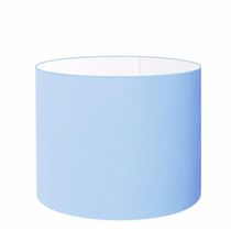Cúpula Abajur E Luminária Cilíndrica Vivare Cp-7020 ø45x21cm - Bocal Nacional Azul-bebê