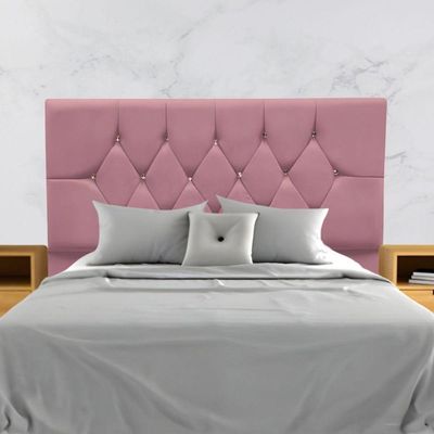 Cabeceira Para Cama Casal 140 Cm Melisse Com Frame Suede Rose