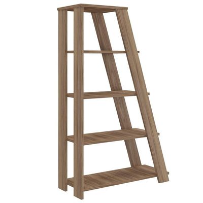 Estante Para Escritório Home Office Multiuso 5 Prateleiras Star A02 Nogal - Lyam Decor