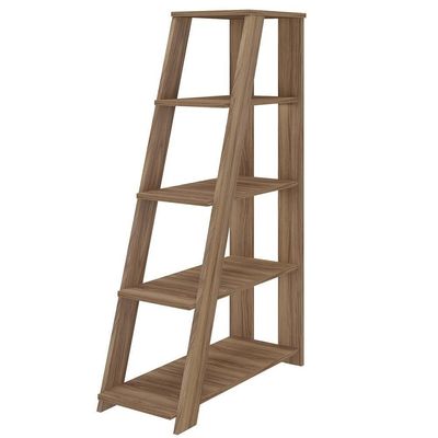 Estante Para Escritório Home Office Multiuso 5 Prateleiras Star A02 Nogal - Lyam Decor