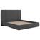 Cama Casal Flutuante Com Cabeceira 140cm Astra S04 Linho Preto - Lyam Decor
