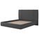 Cama Casal Flutuante Com Cabeceira 140cm Astra S04 Linho Preto - Lyam Decor