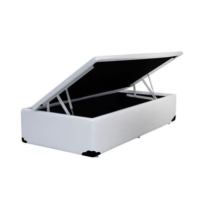 Cama Box Baú Solteirão Homequeen Sintético Branco 41x96x203