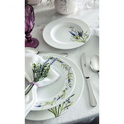 Prato Fundo Tramontina Lilla 23cm Em Porcelana Decorada