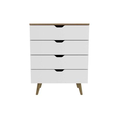 Cômoda De Quarto Cm-8026 C- 4 Gavetas Amêndoa - Tecno Mobili