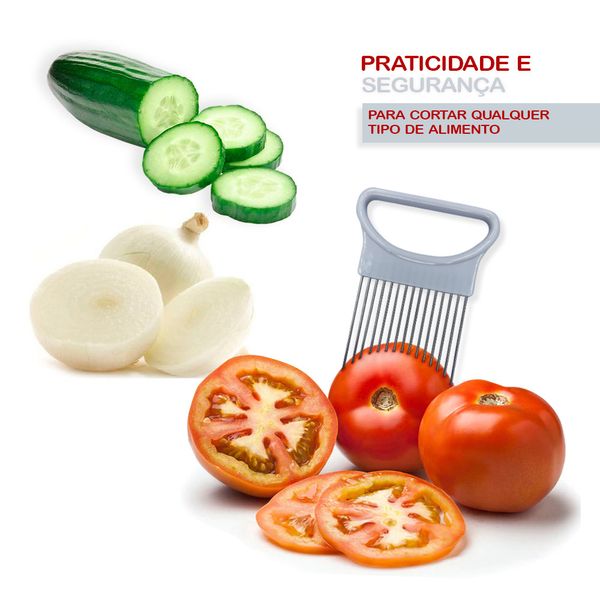 WE DROP - Garfo Apoiador Fatiar Alimentos Prático Cortar Legume Frutas WE DROP - Garfo Apoiador Fatiar Alimentos Prático Cortar Legume Frutas