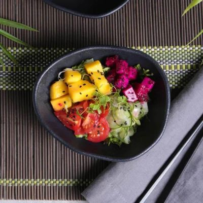 Cumbuca Orgânica Preto Matte 265ml Porto Brasil Bowl Sushi Servir Mesa Posta Porções