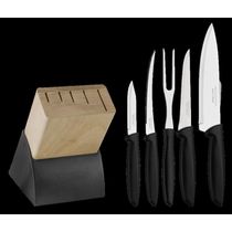Jogo Facas Inox 6 Peças Plenus Preto Tramontina