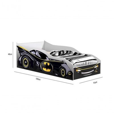 Cama Carro Infantil Black Com Colchão Gabrielli