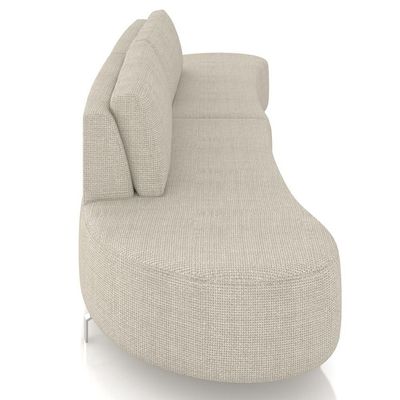 Sofá 4 Lugares Para Sala Living Orgânico Pés Metálicos 260cm Shui P08 Linho Bege - Lyam Decor