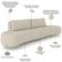 Sofá 4 Lugares Para Sala Living Orgânico Pés Metálicos 260cm Shui P08 Linho Bege - Lyam Decor