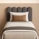 Cabeceira Nuvem Estofada Solteiro 5 Placas Em Suede 45x20cm Chumbo