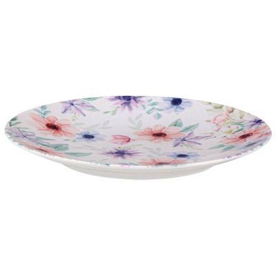 Prato de Sobremesa Floral 21cm em Porcelana Decorada Tramontina Floratta Avulso