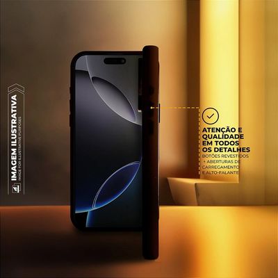 Capa case capinha para iPhone 16 Plus - Couro Dual Magsafe - Preta - Gshield
