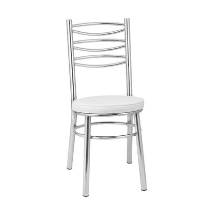 Kit 2 Cadeiras Cromadas Cc34 A101 Treparoni Branco