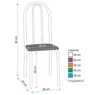 Kit 2 Cadeiras Cromadas Cc55 A101 Treparoni Marrom