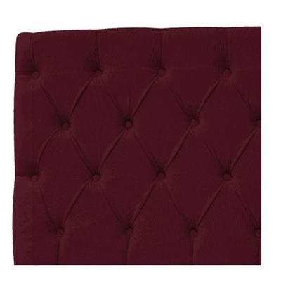 Cabeceira Estofada Liverpool 195cm King Suede Bordô